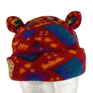 VTG Schuessler Knitting Mills Puffin Down Winter Hat with Ears Kids 3-6 Years